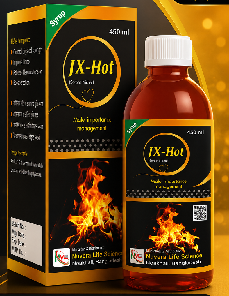 JX-Hot Syrup Sorbat Nishat   পুরুষের শক্তি, আত্মবিশ্বাস ও পারফরম্যান্সের যত্নে